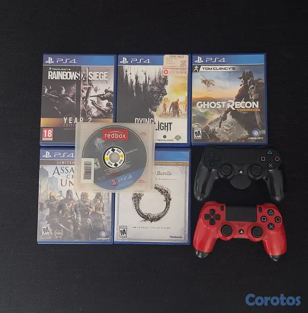consolas y videojuegos - PS4 slim 1TB - 2 controles - 6 juegos  2