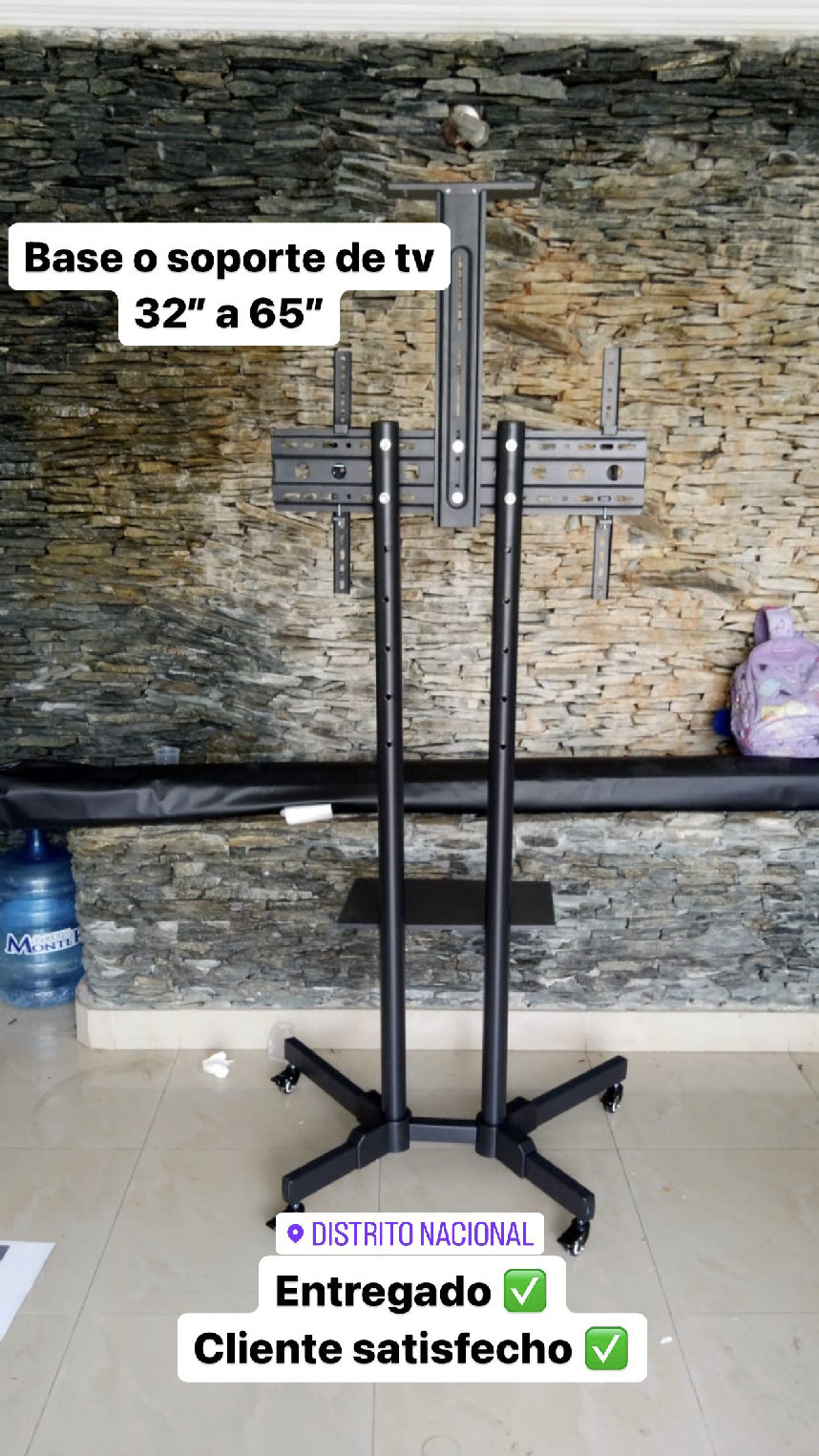 accesorios para electronica - BASE SOPORTE MOVIBLE PARA TV de 32” a 65”  1