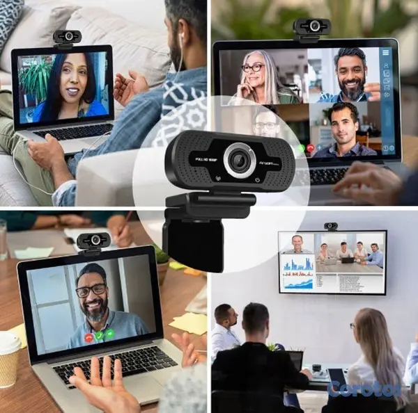 computadoras y laptops - Webcam Full HD 1080P Argom + TRÍPODE Y MICRÓFONO 7