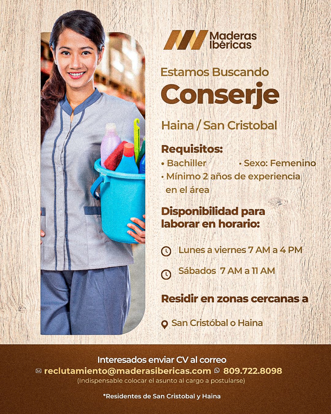 empleos disponibles - Conserje 0
