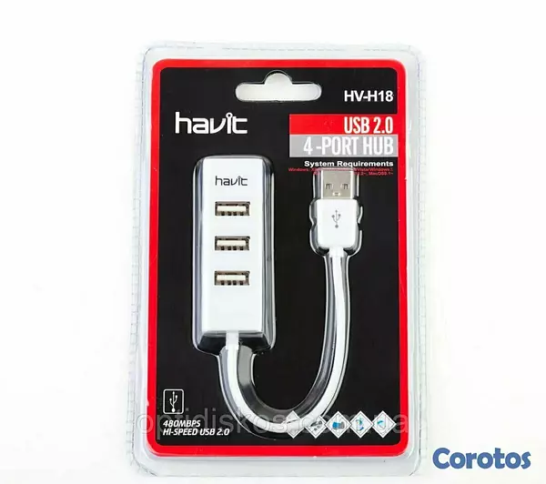 accesorios para electronica - HUB HAVIT (Mod.H18) USB, 4 PUERTOS