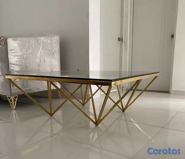 decoración y accesorios - Vendo juego de mesa de centro, mesa lateral y repisa. 3