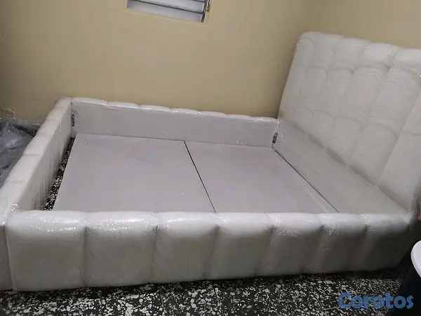 muebles y colchones - Cama Queen Progresiva con Espaldar Acolchado Vertical – Estilo Moderno (60") 3