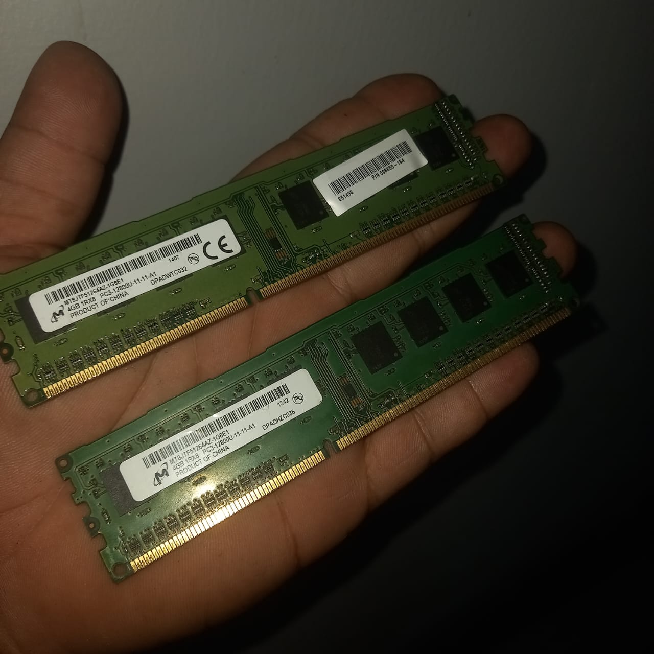 computadoras y laptops - 2 Memoria RAM DDR3 4Gb