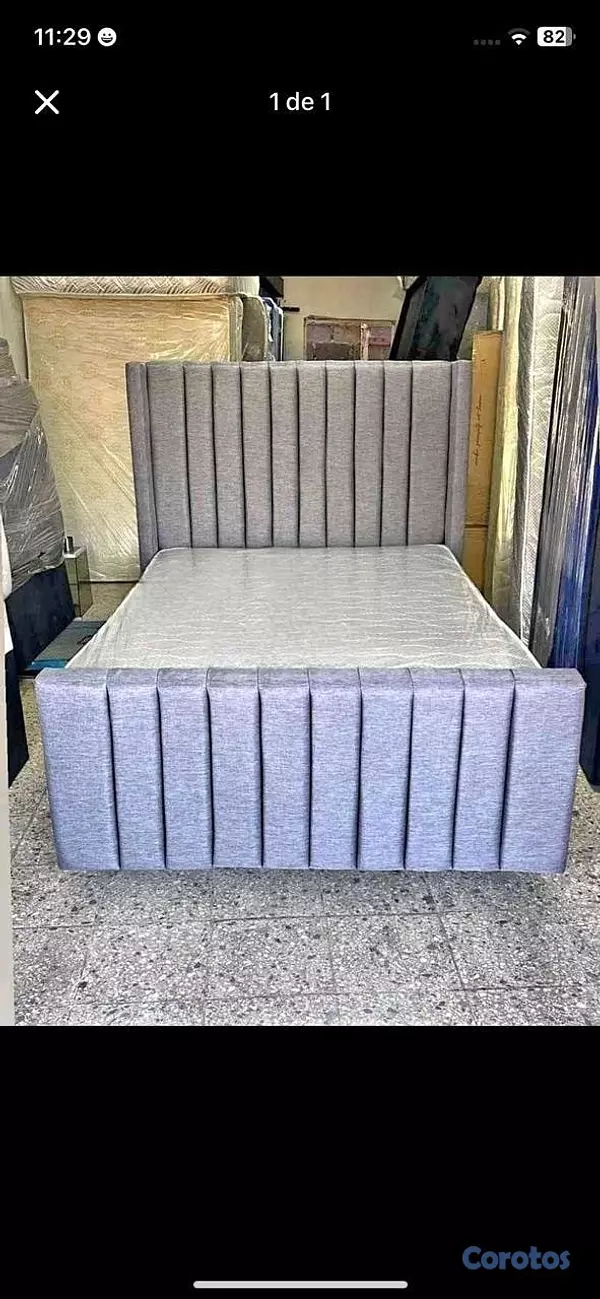muebles y colchones - un especial de cama tapizada en un súper precio 🧸😍⏰ 3