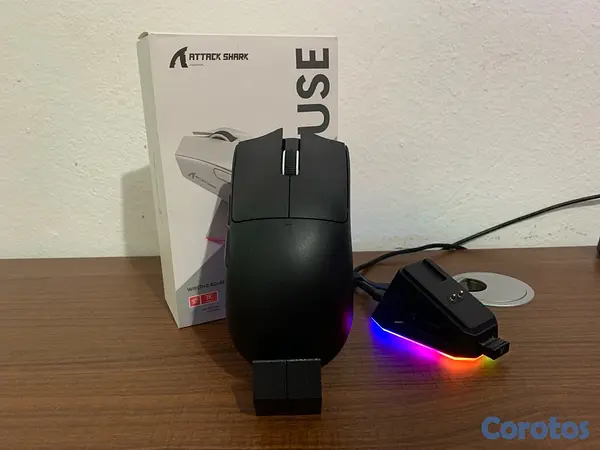 computadoras y laptops - Mouse Gamer Attack Shark X11 Negro RGB 🔥 3