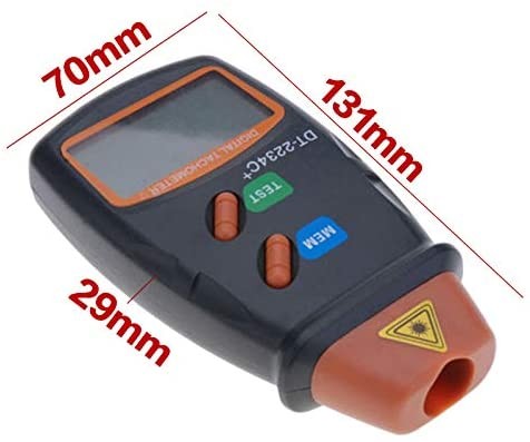 equipos profesionales - Tacometro Laser Digital Medidor de Velocidad LCD Revoluciones RPM 6