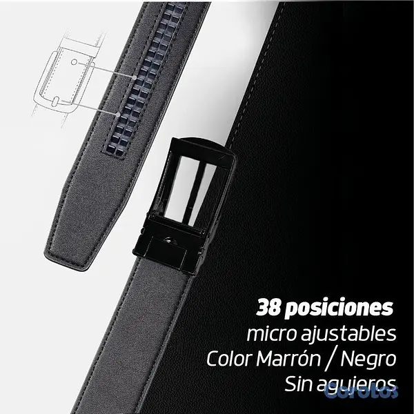 joyas, relojes y accesorios - Cinturón con Sistema Micro Ajustable sin Agujeros  6