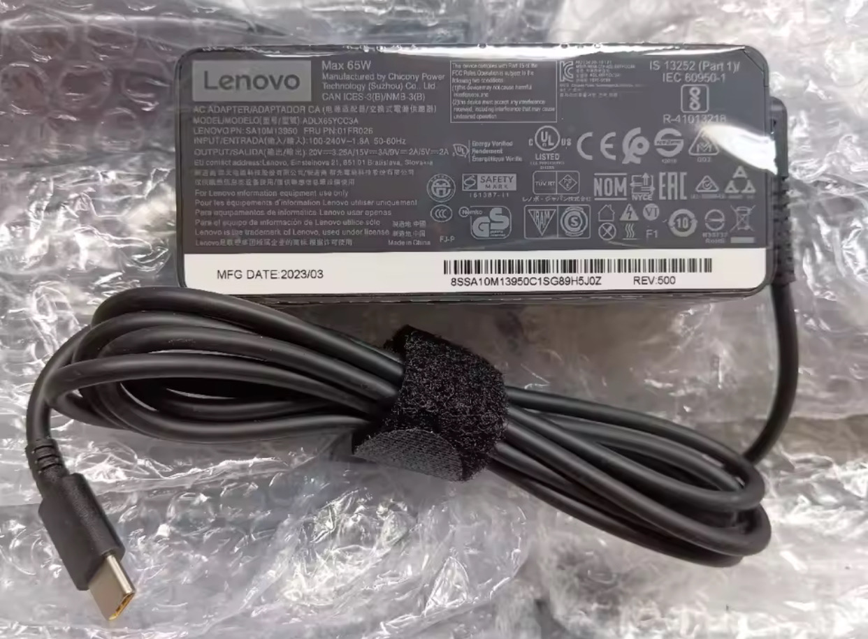 celulares y tabletas - cargador 65w Lenovo tipo c  0
