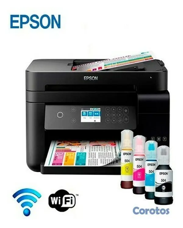 impresoras y scanners - MULTIFUNCIONAL EPSON ,CON BOTELLA DE TINTA DE FABRICA,COPIA,SCANER,IMPRIME,WI-FI 2