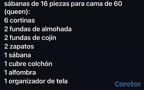 muebles y colchones - juego de sabana 16 piezas para cama de 60  10