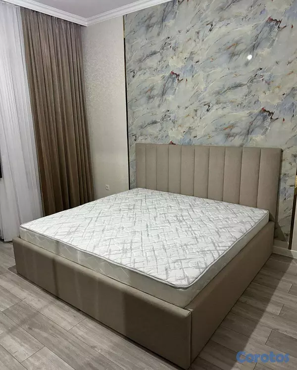 muebles y colchones - Cama tapizada moderna Gris+Colchón. Nueva 4