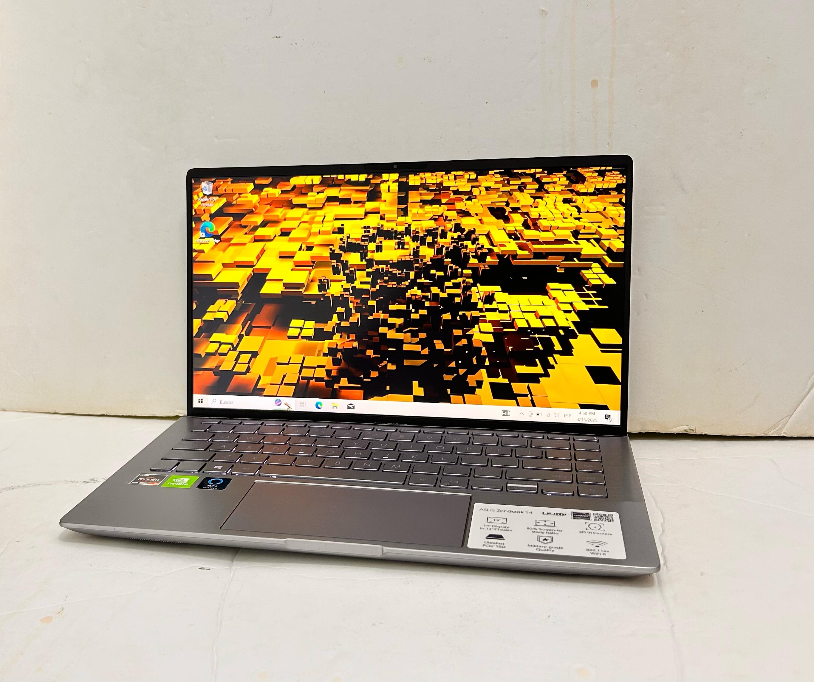 computadoras y laptops - Laptop ASUS ZenBook, 14”, NVIDIA GeForce, Ryzen 5 2