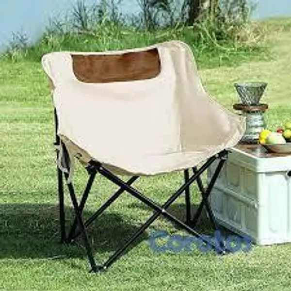 muebles y colchones - Silla portátil beige plegable para viajes y activi 2