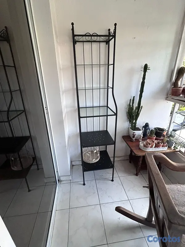 muebles y colchones - Estante de Metal Negro 2