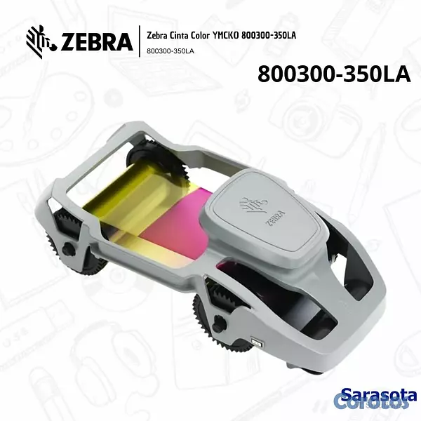 accesorios para electronica - Zebra Cinta Color YMCKO 800300-350LA 3