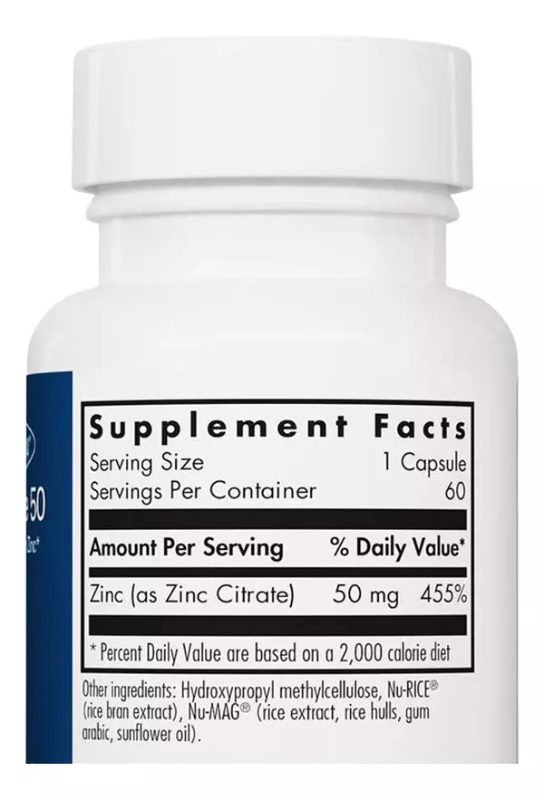 Salud y Equipamiento Médico - Citrato De Zinc 50 Mg 60 Cap 2