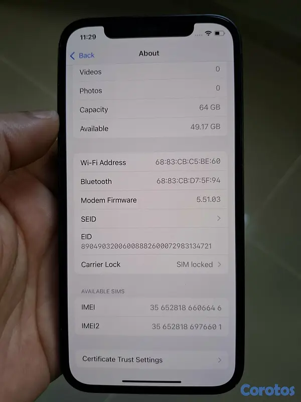 celulares y tabletas - Iphone 12 64GB Bloqueado 10