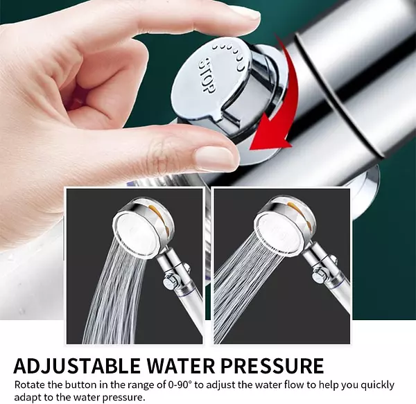 herramientas, jardines y exterior - Cabezales de ducha de alta presión giratorio tipo spa con carga turbo 360 5