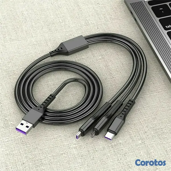 accesorios para electronica - CABLE ADAPTADOR 3 EN 1 USB A TIPO C, IPHONE Y V8 SJX-28 3