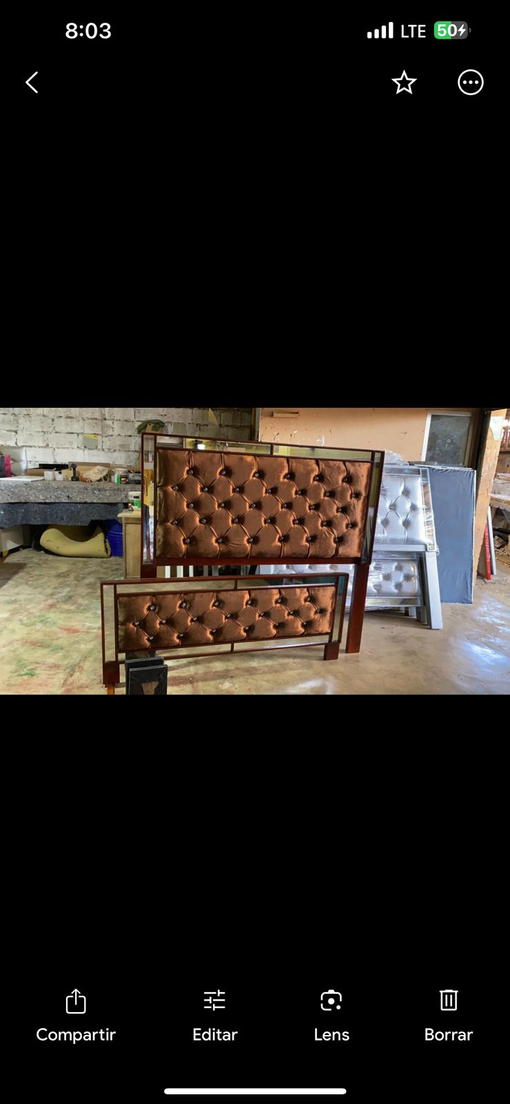 muebles y colchones - Cama tapizada moderna  1