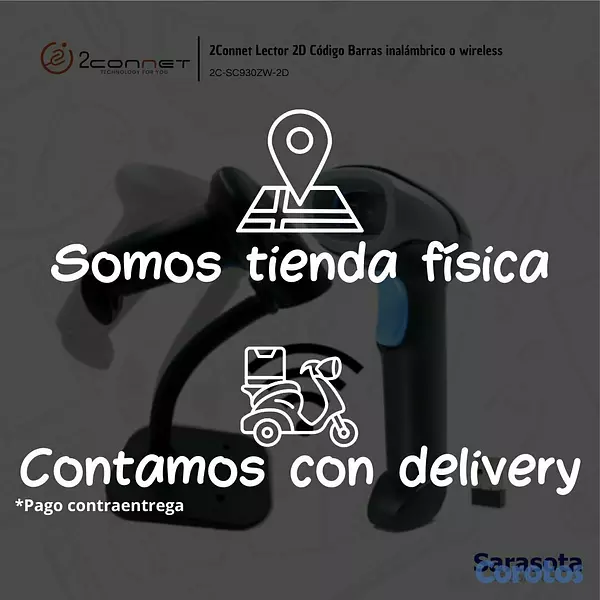 accesorios para electronica - 2Connet Lector 2D inalámbrico 3