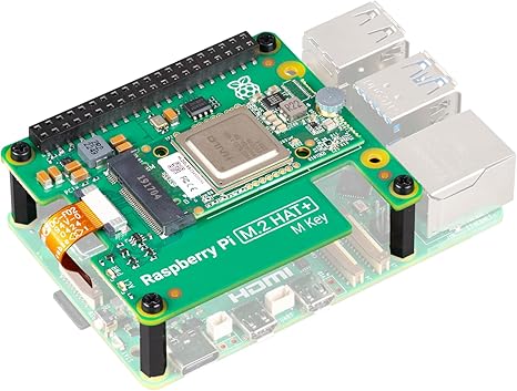 otros electronicos - Raspberry Pi AI Kit: M.2 HAT+, Hailo AI Module 1