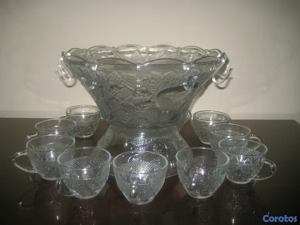 cocina - PONCHERAS PARA COCTELES Y PONCHES CON SUS TAZAS 2