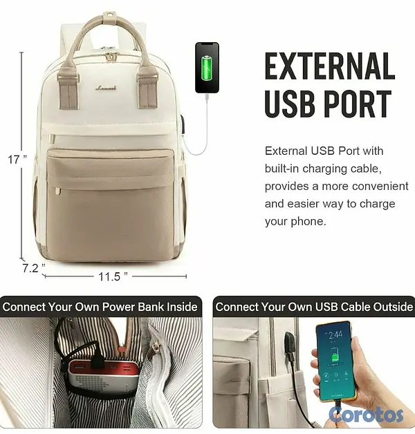 carteras y maletas - Mochila para estudiantes, viajeros y mamis, calida 5