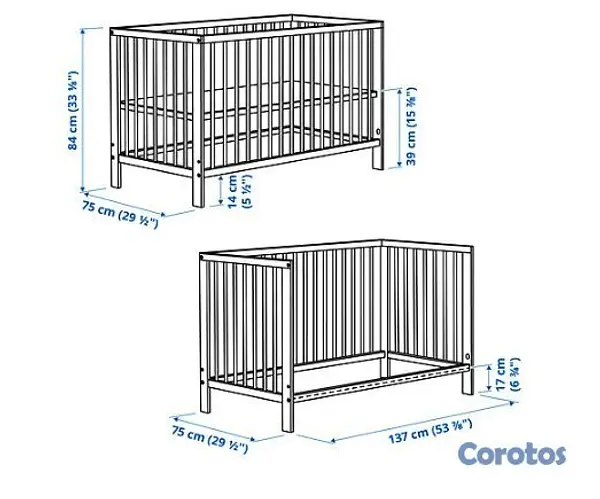 muebles - CUNA Y CAMBIADOR DE IKEA (COMO NUEVO) 3