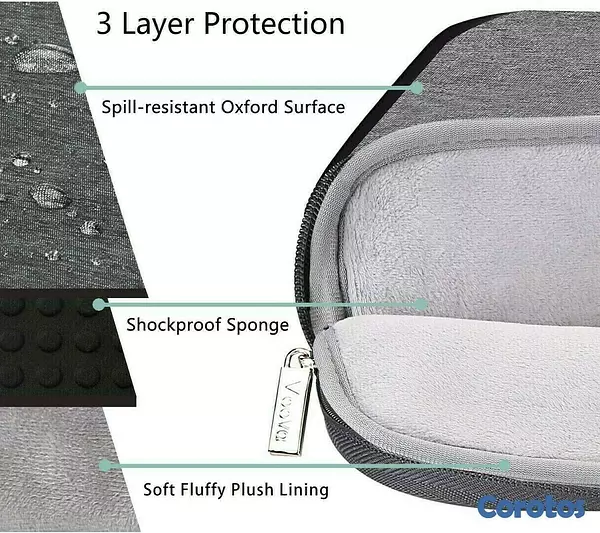 accesorios para electronica - Bolso con correa - Funda con asa - Estuche de transporte para laptop 15.6" 3