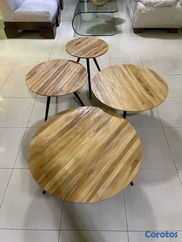 muebles y colchones - juego de mesas de centro  2
