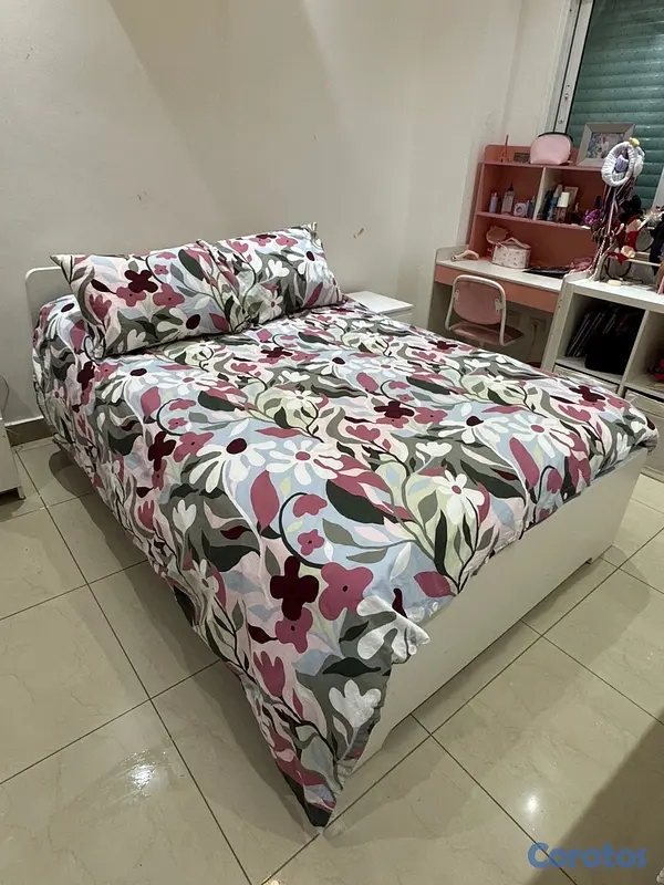 muebles y colchones - vendo cama full con colchon de memory foam y la colcha  2