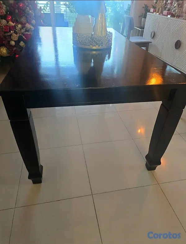 muebles y colchones - Vendo mesa madera como nueva sin las sillas. Marró 3