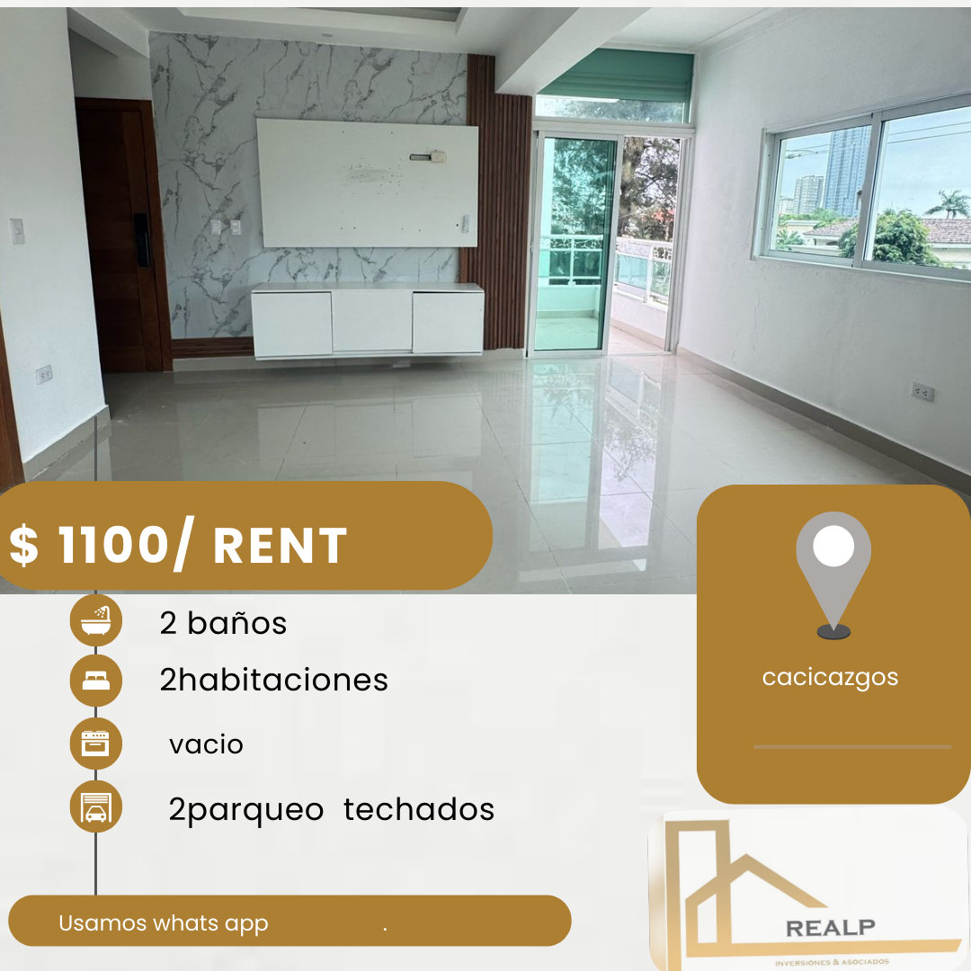 apartamentos - hermoso apartamento en los cacicazgos  0