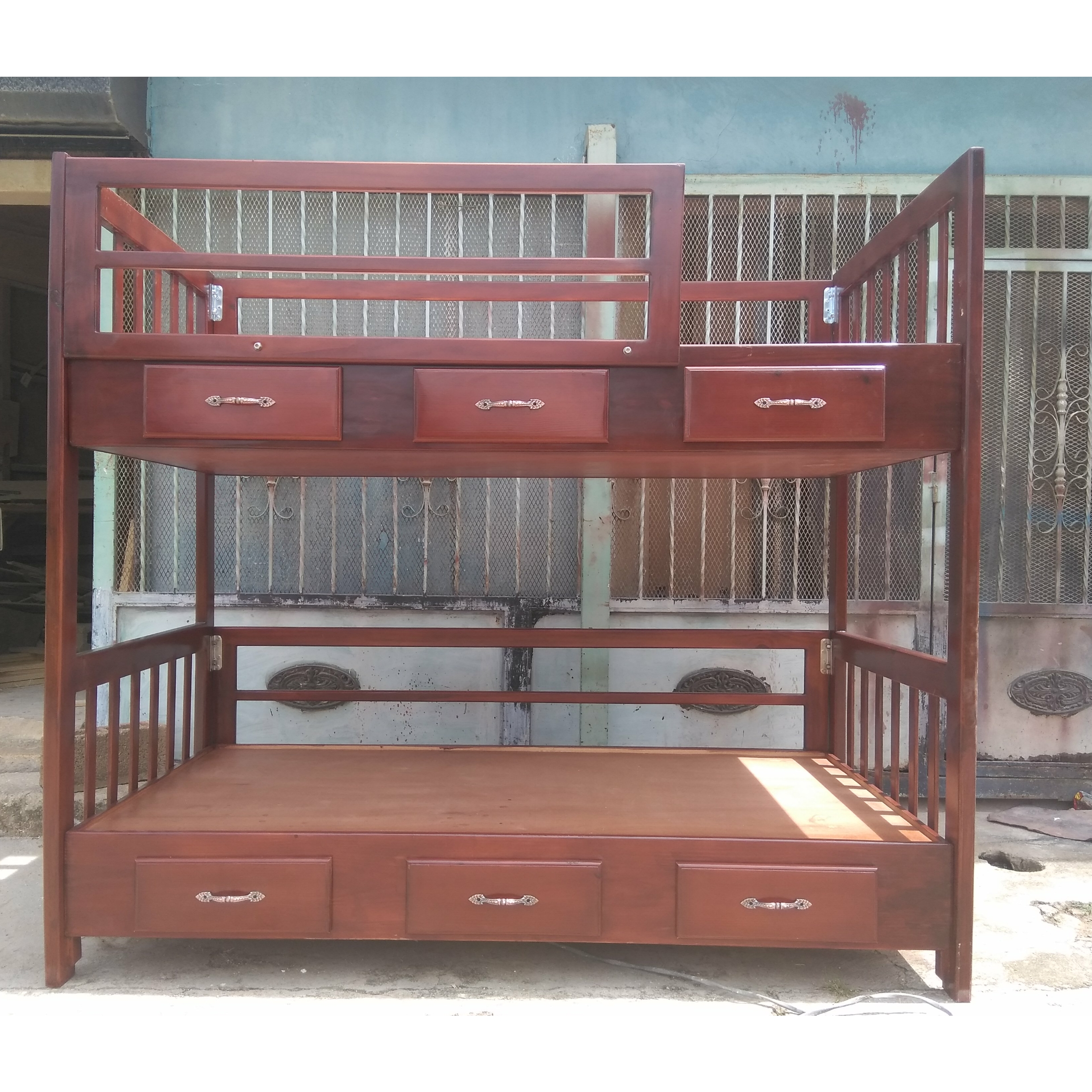 muebles y colchones - Camarote en madera con gavetas 
