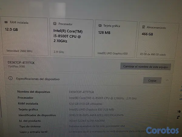 computadoras y laptops - Dell OptiPlex 3060 Mini completa, Monitor mause y teclado 3