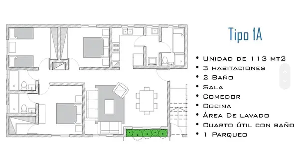 apartamentos - NUEVO PROYECTO, COST VED. 2H desde US$ 112,500 
 aptos 3H desde US$ 140,000  6