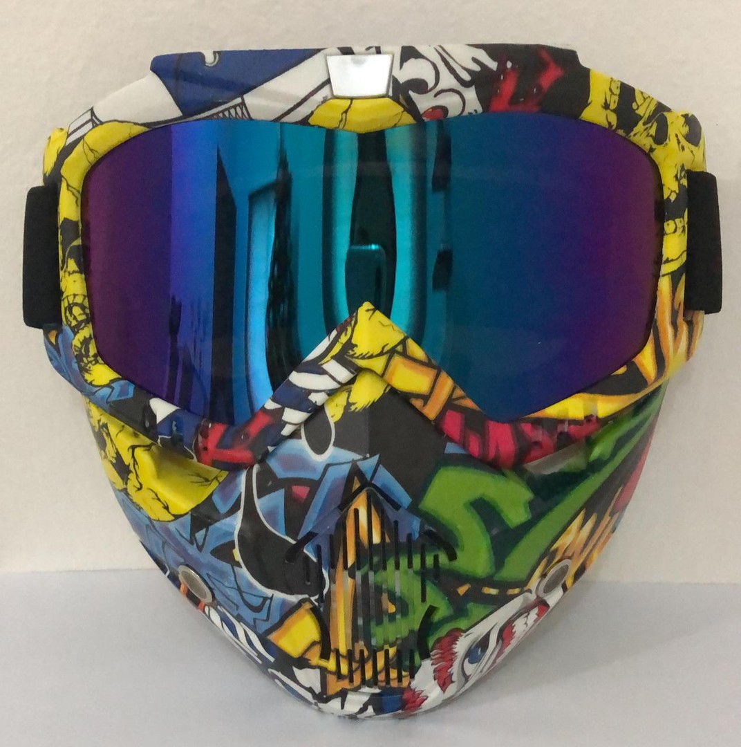 bicicletas y accesorios - Mascara Protección Moto Motocross Bicicleta Bici Lentes Buggies Careta Casco 5