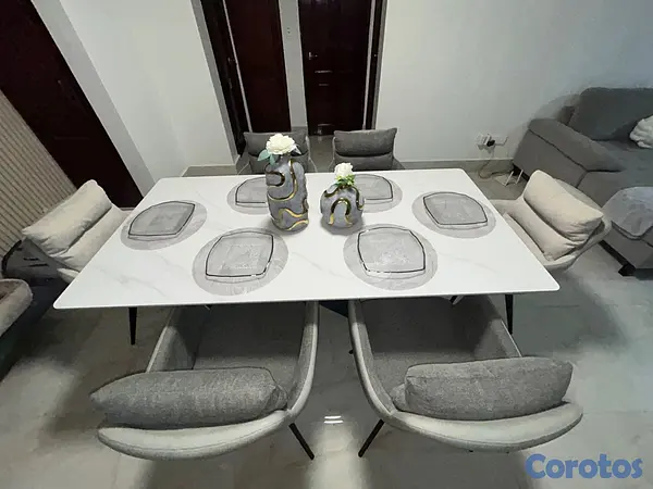 muebles y colchones - Comedor moderno de 6 sillas 2