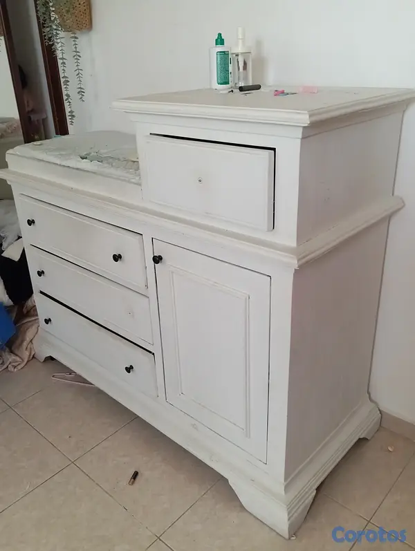 muebles y colchones - Cambiador de Caoba para bebé tipo gavetero 2