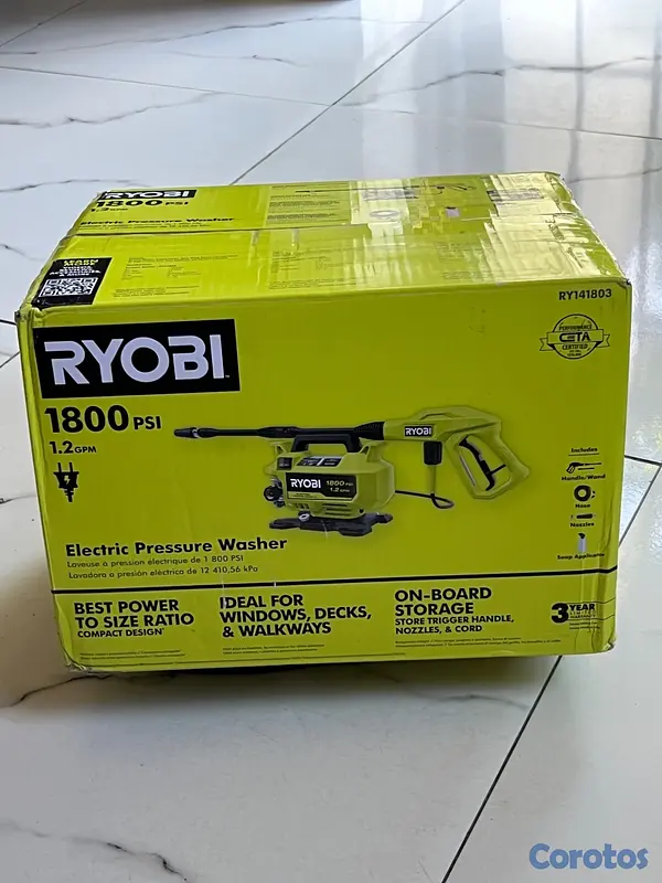 herramientas, jardines y exterior - Ryobi 1800 Psi 1 2 Gpm Cold Water Corded Electric  3