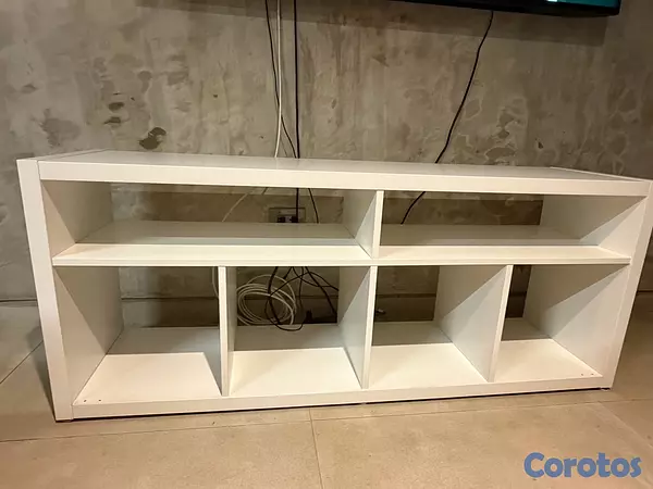 muebles y colchones - Mueble televisión Kallax blanco  2
