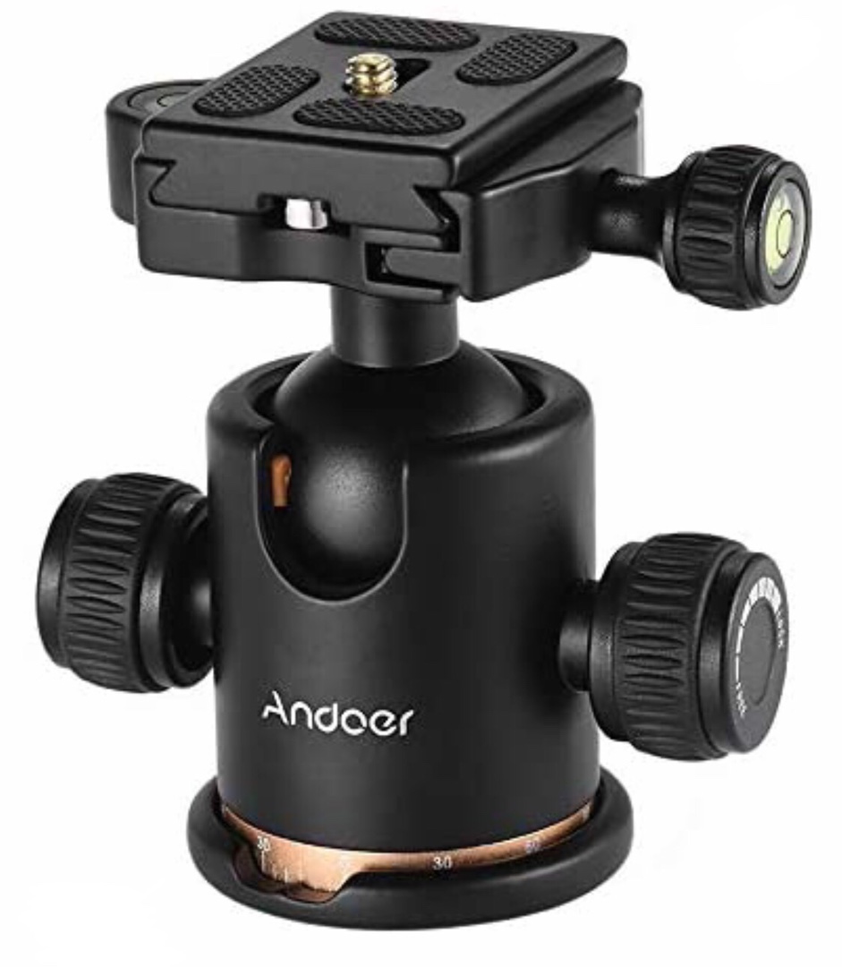 accesorios para electronica - Cabeza de Tripode giratoria 360 tipo BoLA. adaptador de cellular para Binoculare 0