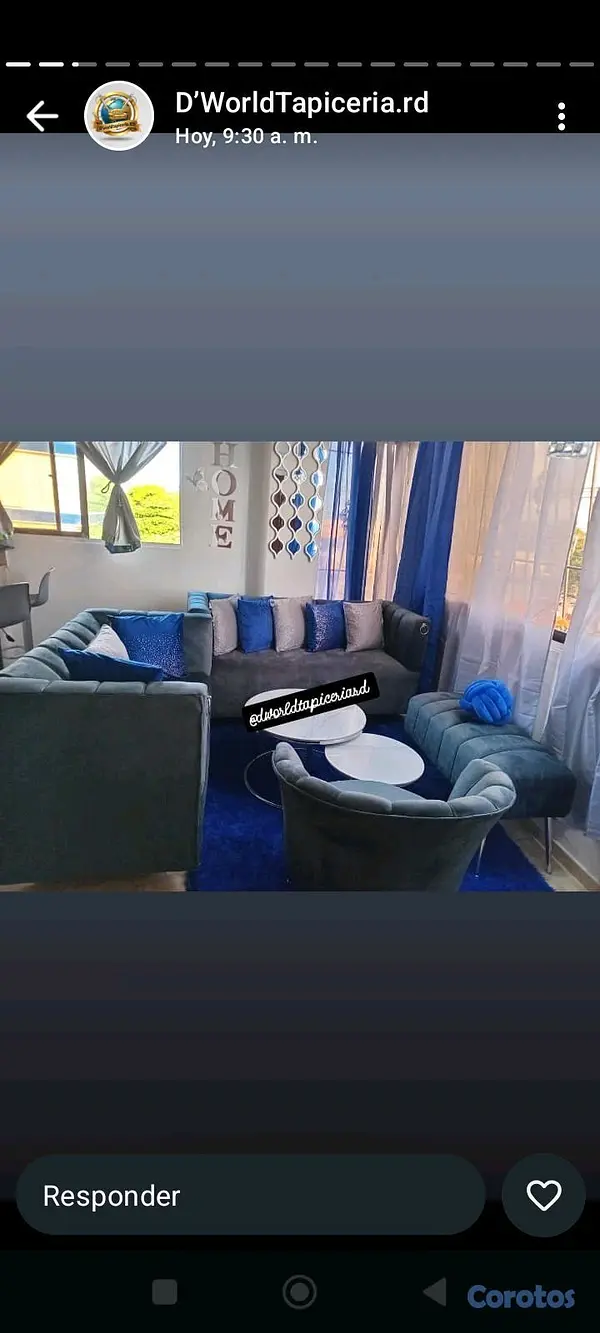muebles y colchones - juego de muebles curvo moderno 9