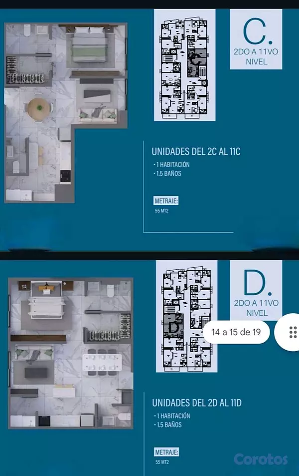 apartamentos - Apartamento en Venta de 1 Habitación en Bella Vista 
CÓDIGO: PD655 12