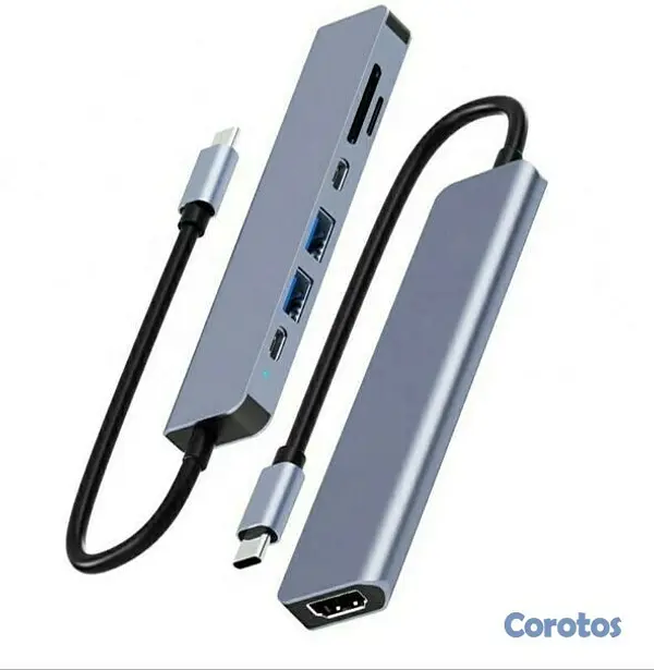 otros electronicos - Adaptador tipo C- USB C 7 en 1 a con conector HDMI 3