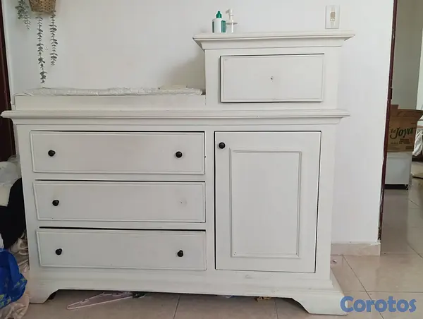 muebles y colchones - Cambiador de Caoba para bebé tipo gavetero 3