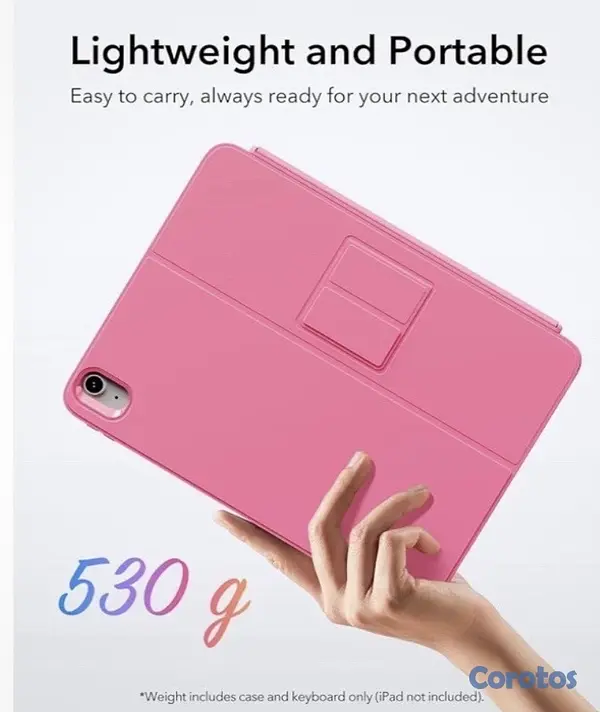 accesorios para electronica - ESR Cover con teclado Rosa para iPad (A16) 11th/10 5