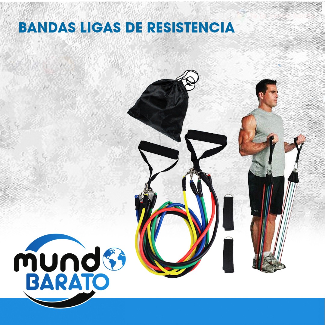 deportes - Juego Kit de bandas Elasticas de resistencia ejercicio Yoga Pilates Gym Ligas 0